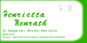 henrietta menrath business card